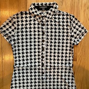 Houndstooths Stretch Dress - Mid-length